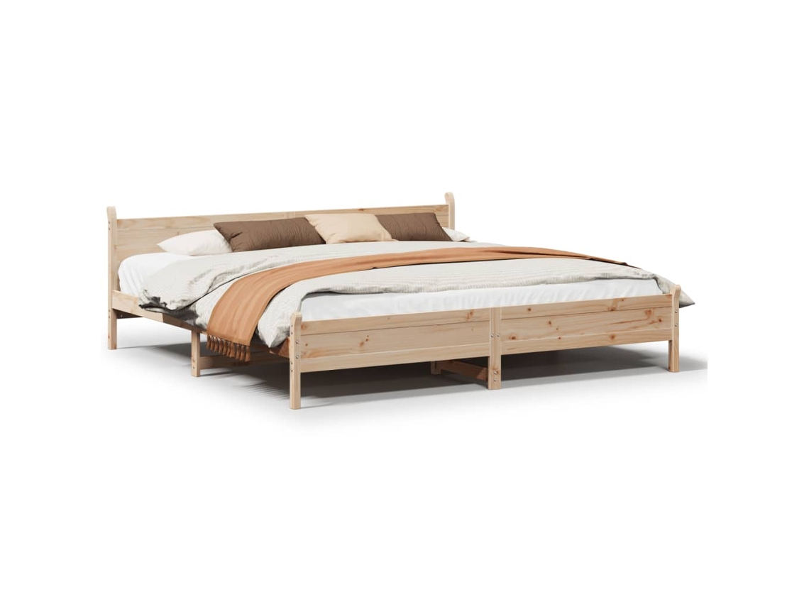 Cama Sem Colchão 180x200 Cm Madeira de Pinho Maciça MAISON EXCLUSIVE