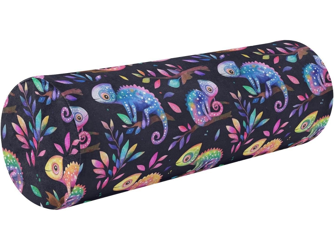 Travesseiro Cilíndrico para Pescoço Frodotgv Suporte Ergonômico Fácil de Limpar