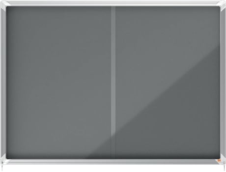 Suporte para Avisos NOBO Vitrine com chave 18XA4  Porta 2 Folhas (Cinzento - Feltro - Magnético: Não)