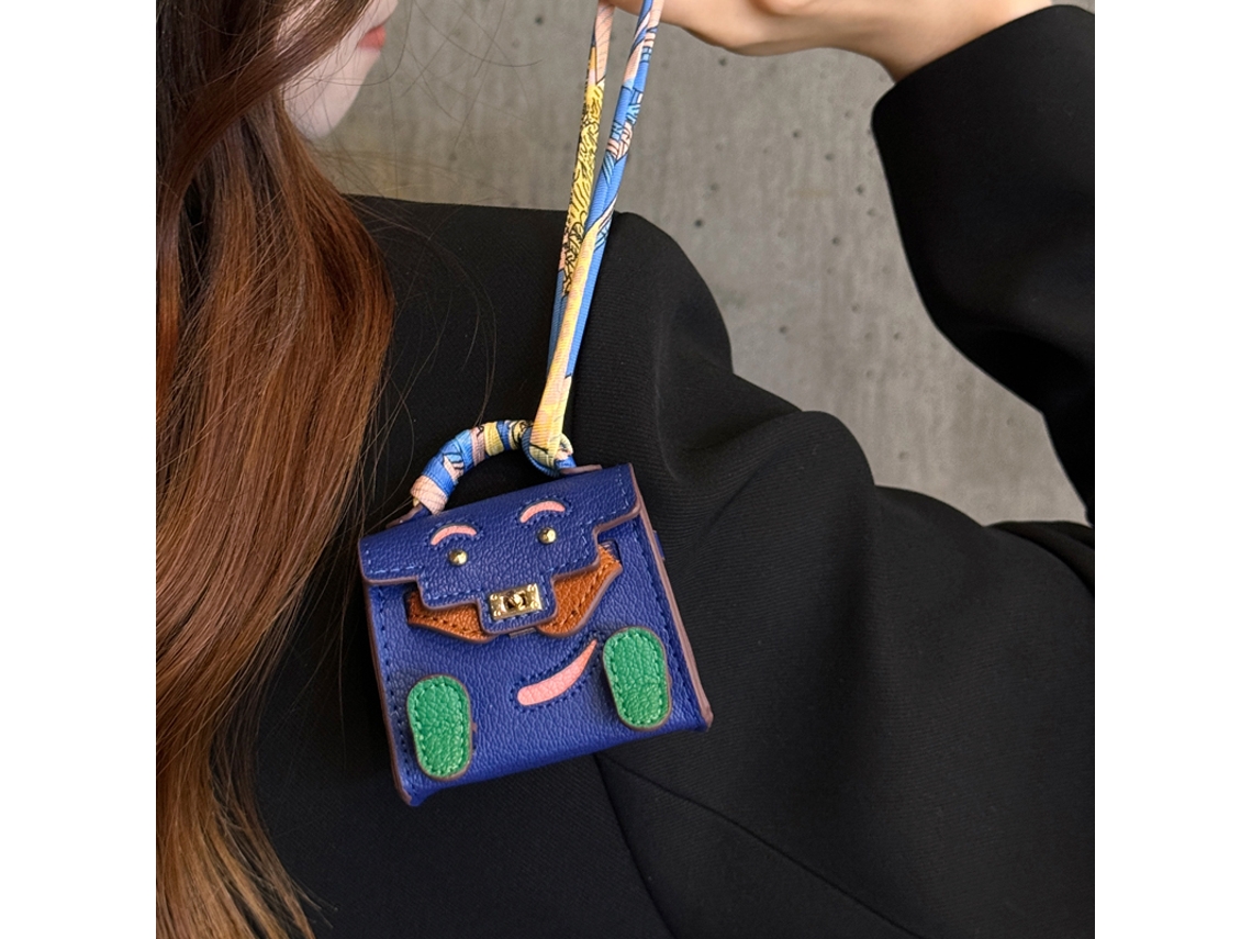 Mini Bolsa De Couro Sintético Com Pingente Decorativo Para Airpods 4 3 2 Pro 2 E Galaxy Buds 3 3pro 2 2pro/buds Fe Capa Para Fone De Ouvido Vayotoy