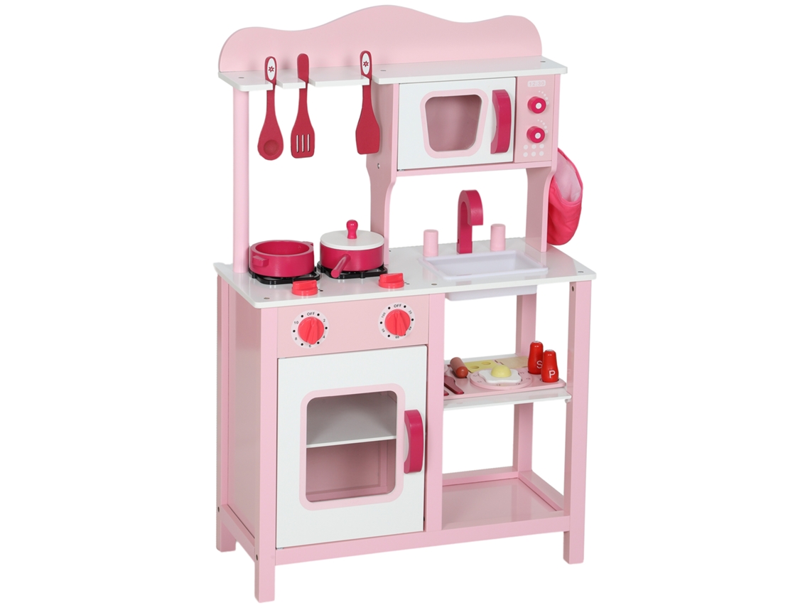 Kinderküche Zum Kinderküche Zum Spielen. Zubehör Aus Holz. Cozinha. Compacto. Geräusche. Rosa Ehstmind