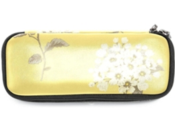 Estojo Lápis Com Estampa Floral Retrô, Amarelo, Grande Capacidade, Marcadores, Organizador Escolar, De