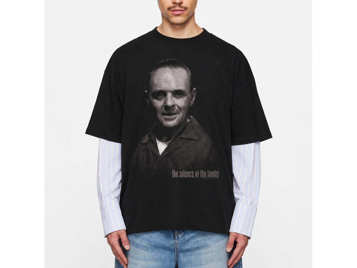 Rockinstone Silence Of The Lambs Movie H.lecter Black Adult T-shirt Size:l