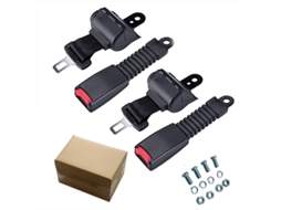 Cinto de segurança retrátil universal para carrinhos de golfe, compatível com Ezgo, Yamaha, Club Car, 2 pontos, preto, HEXINYIGJLY