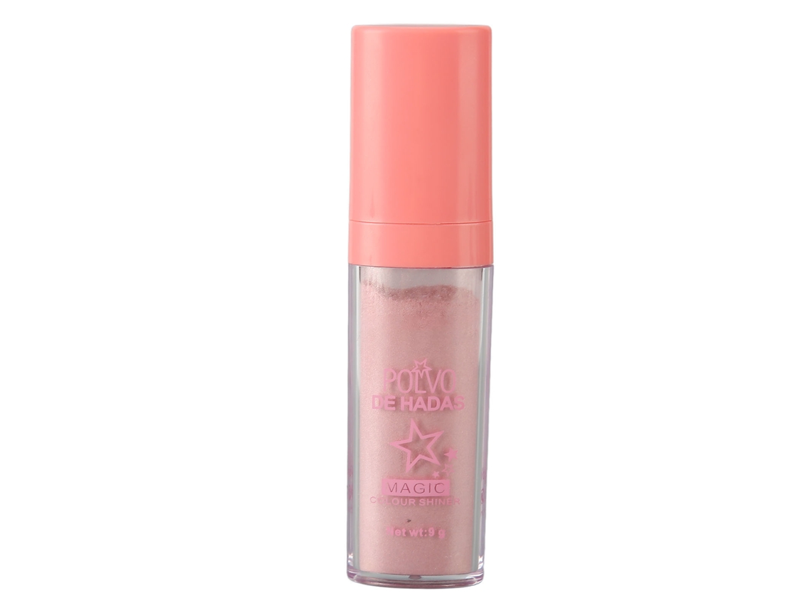 Pincel De Destaque Em Pó Glitter Portátil Para Maquiagem Cor Rosa Com Efeito Brilhante E Duradouro