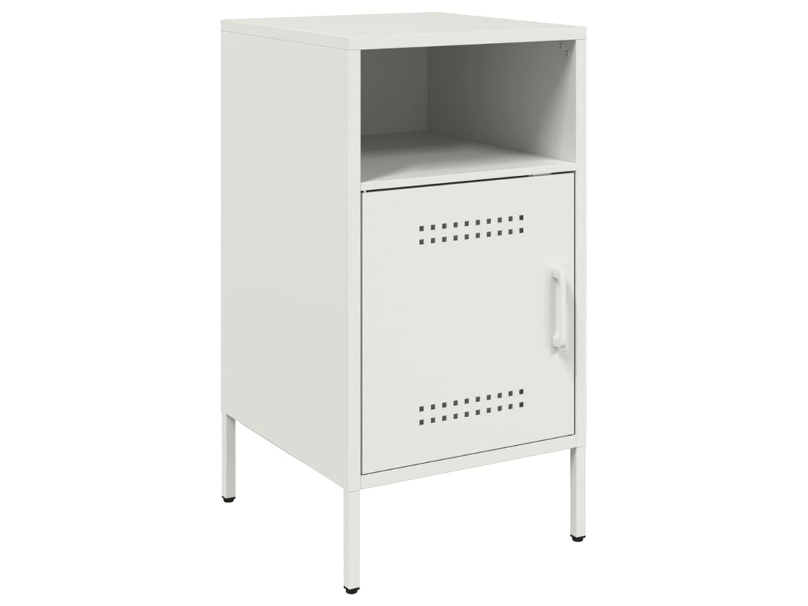 Bedside Cabinet, Bedside Cabinets Vidaxl Branco Aço (n/a)