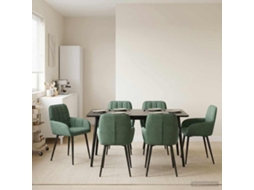 Vidaxl Cadeiras De Jantar 6 Pcs Veludo Verde Do Mar 57 X 50 X 85 Cm