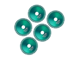 Lâmina de serra multifuncional com disco diamantado para corte de tubos de cerâmica e PVC, pacote com 5 unidades.