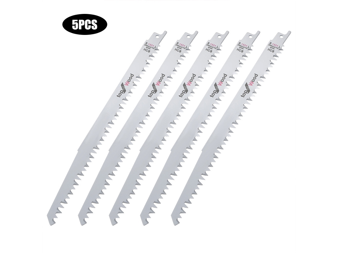 KIT 5 lâminas Serra Reciprocante Metal Carpintaria YURU (240mm/9.4in) Acessórios Ferramentas Elétricas