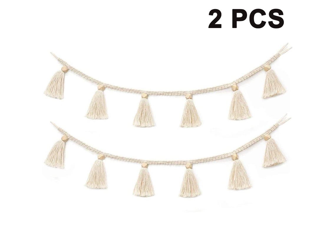 MEOIRUERY 2pcs Tapeçaria Macramê De Algodão Com Franjas, Decoração Para Parede, Para Decoração Boho, Quarto De Criança