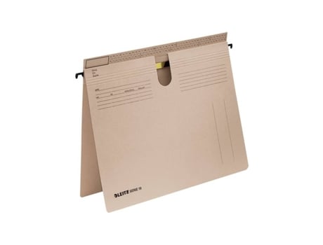 Pastas suspensas Leitz Série 18, cartão Manila 250 g/m², cinza. Para o mercado alemão/luxemburguês/austríaco/chinês. 50 peças. Esselte Leitz (1814 00 85)