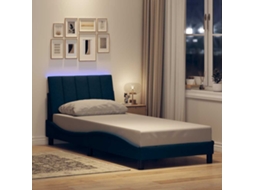 Vidaxl Estrutura De Cama Sem Colchão Hanko 90x200 Cm Tecido Azul