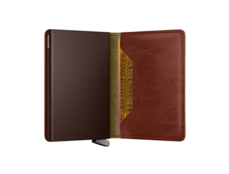 Carteira Carteira, Premium Unissexo Secrid Slimwallet Basco Whiskey Castanho