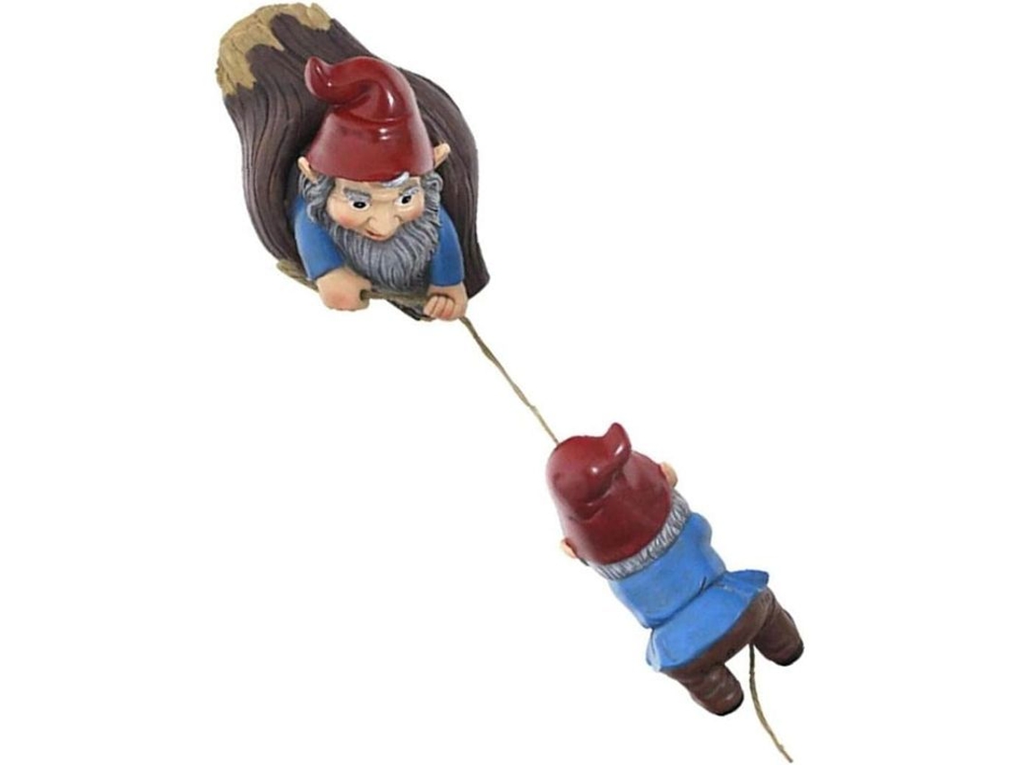 Decoración De Jardim Escultura De Elfo Em Miniatura Escalando Árvore Estátua Pendente Para Casa E Jardim