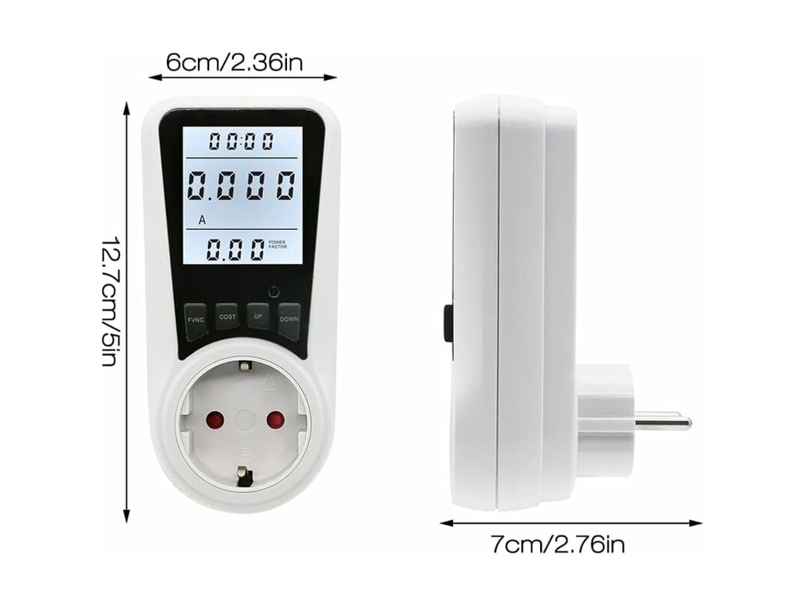 Medidor de eletricidade 3680w Max/16a para tomadas, Brilvibera Energy