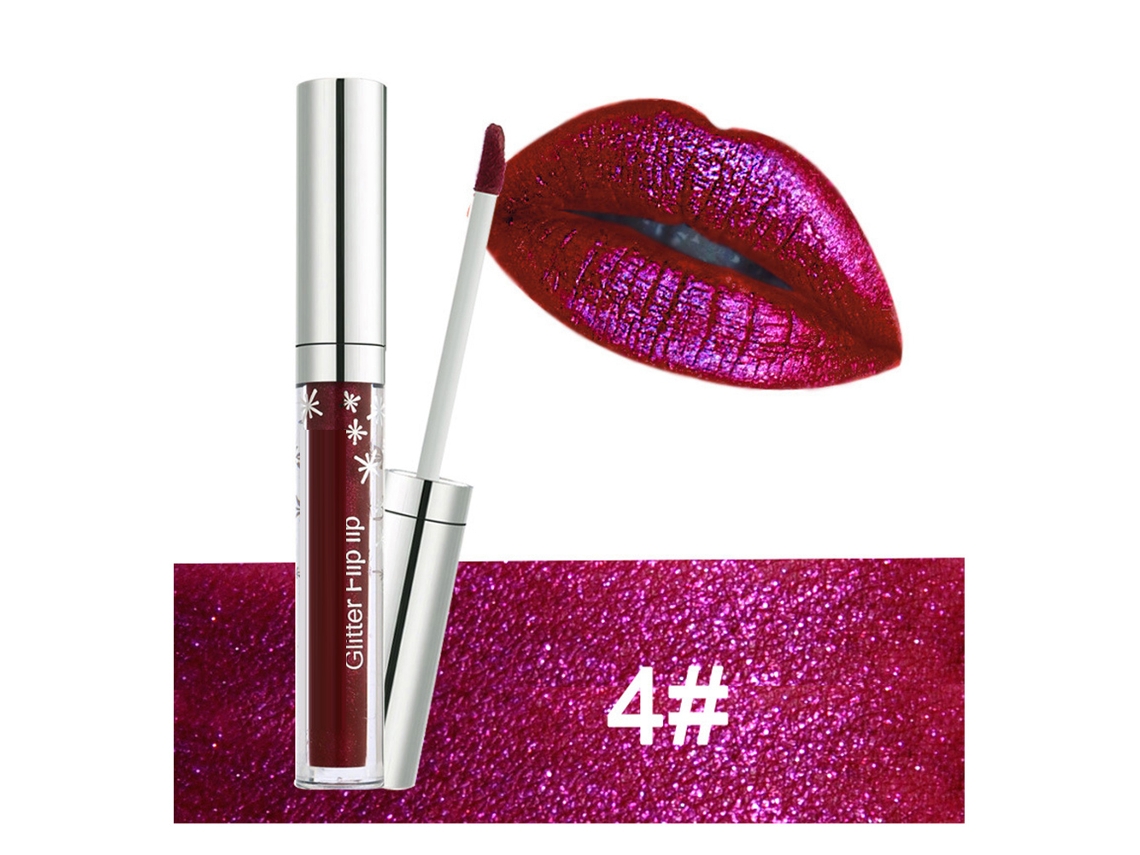4ml Brillo Labial Handaiyan De Larga Duración, No Pegajoso, Impermeable, Lápiz Labial Líquido Rojo Oscuro