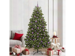Vidaxl Árvore De Natal Artificial Verde 210 Cm Pvc E Metal