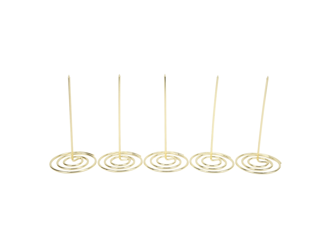 5pcs Porta Recibos Resistente À Desgaste Anticorrosivo Reciclável Para Escritório Cozinha Ouro
