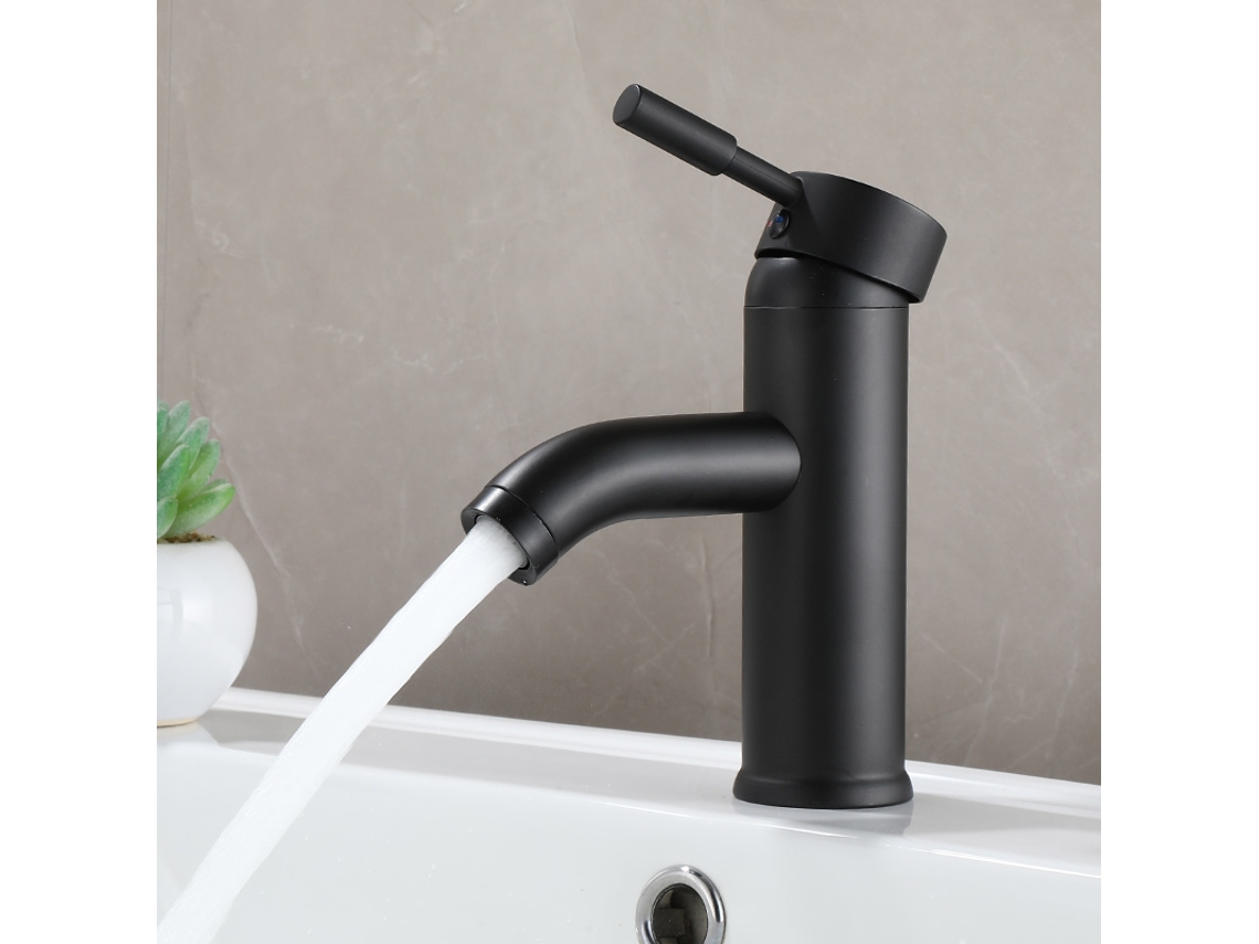 Torneira do Banheiro Preto, Estilo Minimalista, Aço Inoxidável MDUG