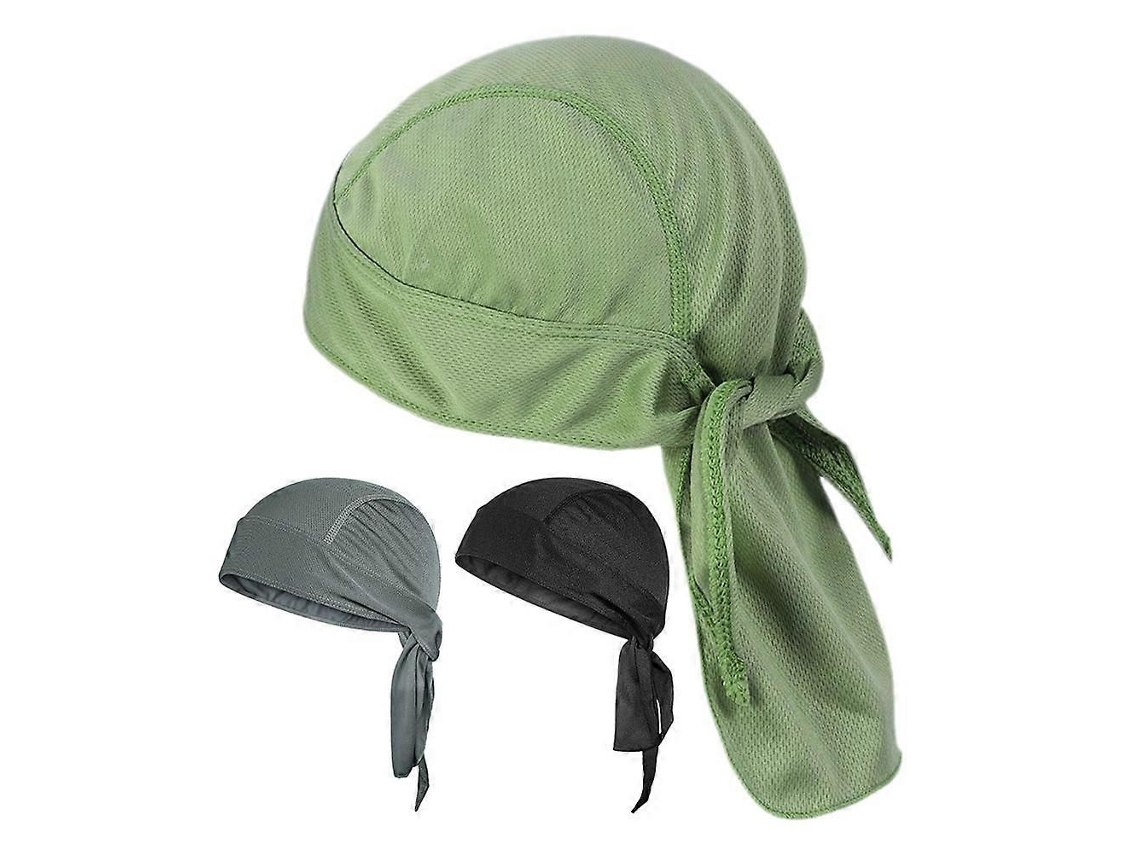 Conjunto de 3 Toucas do Rag com Forro Refrescante, Absorventes de Suor TAISHENGDA