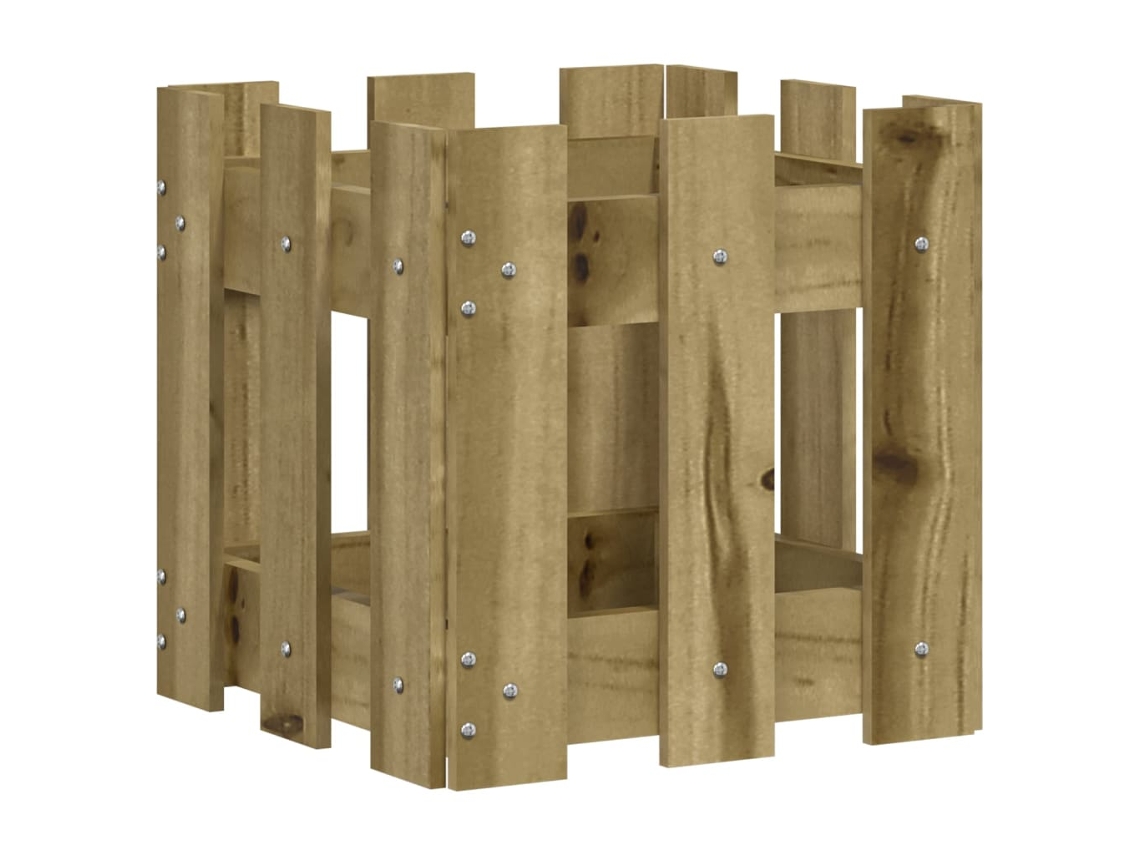 Vaso de jardim VIDAXL Marrom Madeira de pinho impregnada (30x30x30 cm)
