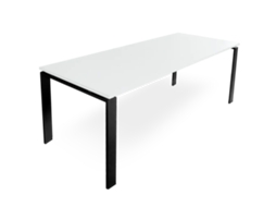 Mesa de quadro aberto. 190x60cm. Branco. OFILIKE