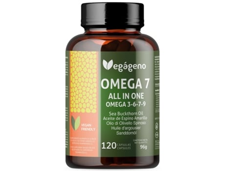 Omega 7 All In One Omega 3 6 7 9 Sea Buckthorn 120 Cápsulas Veganas