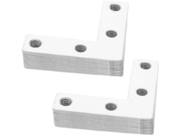 Kit Com 20 Peças De Suportes Canto Em Forma L Shineofi 50x50 Mm Metal Parafusos Para Estabilização Móveis, Ideal Para