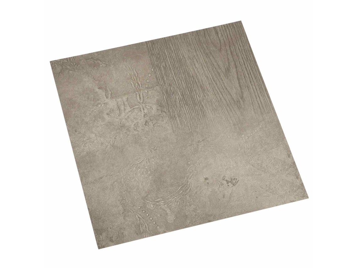 Conjunto 55 Piso Quadrado Vidaxl Cinzento Pvc (5,11 M²)
