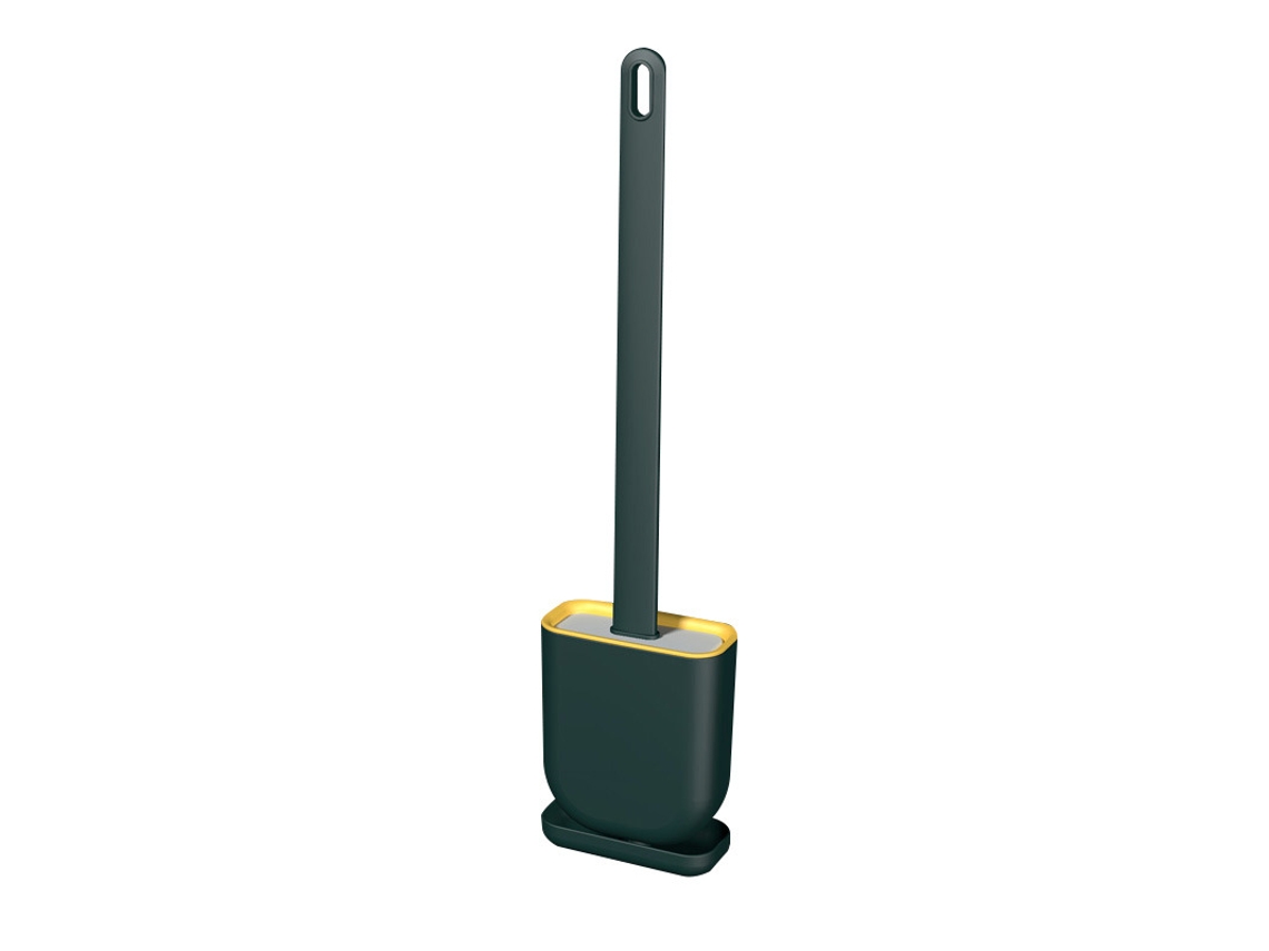 Escova Sanitária cromada AQUAFORGE com suporte de vidro fosco