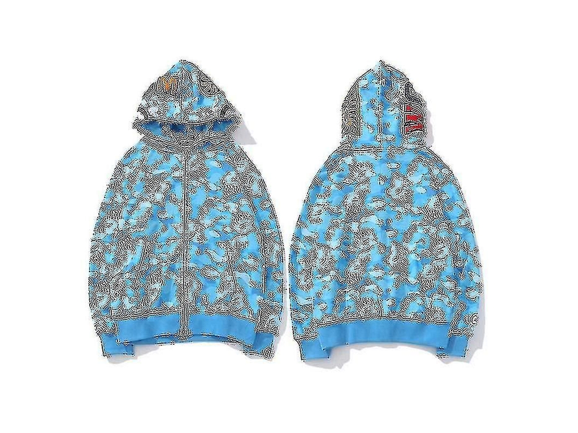 2026 moletom com Capuz Camuflado para Homem Menino Jaqueta Solta Cremalheira Poliéster Estilo Casual
