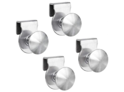 Conjunto de 4 Puxadores para Portas Vidro, em Aço Inoxidável, Sem Necessidade de Furação, Compatíveis com Portas de 5 a 8 Mm BRILVIBERA