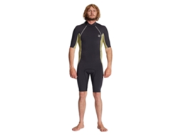 Terno de Neoprene Manga Curta com Zíper Nas Costas Absolute Preto Msbillabong