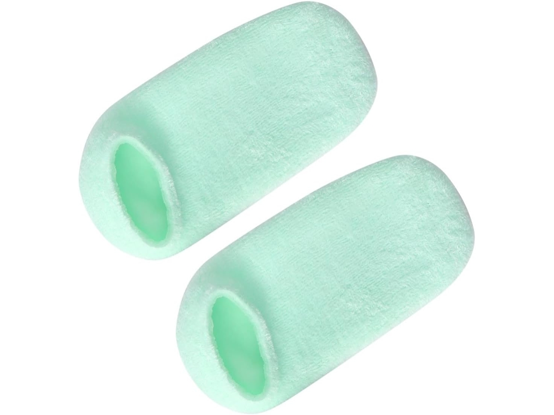 Meias Hidratantes De Gel Verde Para Os Calcanhares, Proteção E Maciez, Cuidado.