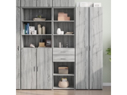 Vidaxl Armário Alto 50x42,5x185 Cm Derivados De Madeira Cinza Sonoma