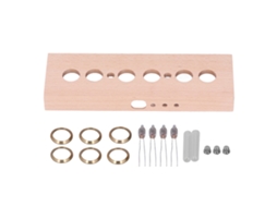Kit para montar relógio com tubo fotoluminescente, incluindo 14 peças de reposição e acessórios, e anel de latão.