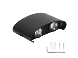 Rebe-lâmpada De Parede Led Impermeável Moderna Sconce Interior Exterior Decoração 90-265v 4w Preto Luz Quente