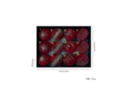 Novas Bolas De Natal Envoltas Em Veludo De Diamante 8cm/12pcs, Ornamentos De Natal, Pingentes De Janela. Igvtrade
