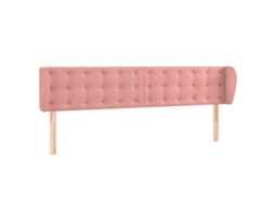 Cabeceira de Cama C/ Abas Veludo 203x23x78/88 Cm Rosa MAISON EXCLUSIVE