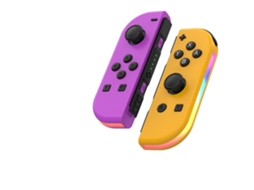 Comandos Joy-con Não Originais Compatíveis Com Nintendo Switch Roxo/laranja, Luz Rgb, Bluetooth 5.2, Sem Drift