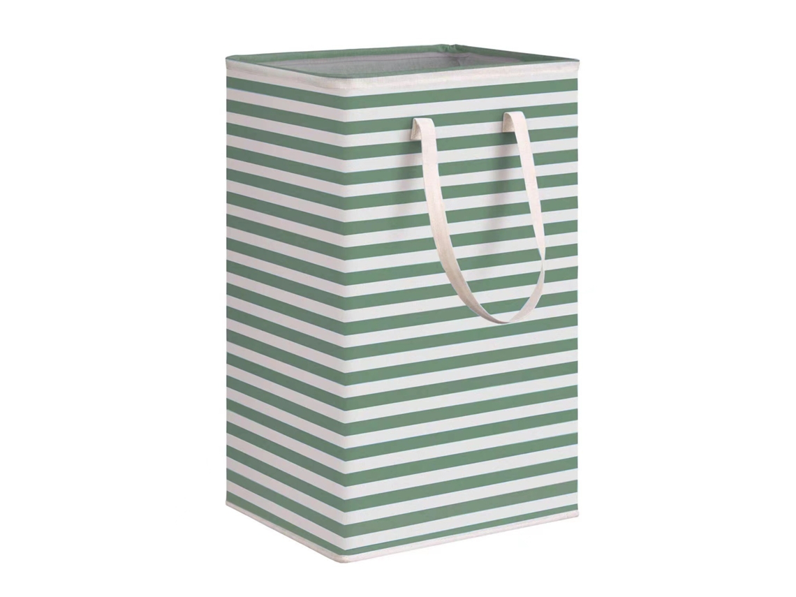 Lurelia Cesto Duplo Dobrável Impermeável Alças 72l 40 X 30 X 60 Cm Verde Lavandaria