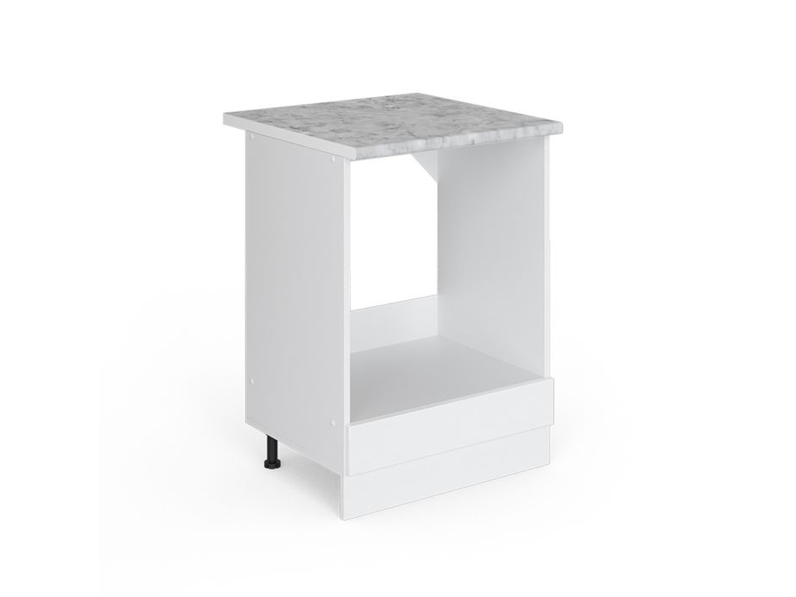 Móvel Baixo Universal R-line, 60cm Com Grande Nicho, Com Pt, Branco Alto Brilho, Branco, Vicco