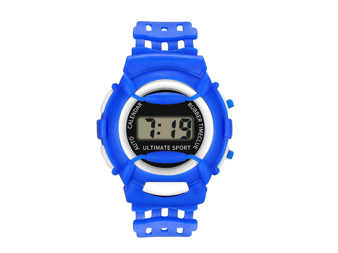 Reloj Electrónico Infantil Impermeable 30m Pulsera Niño Azul
