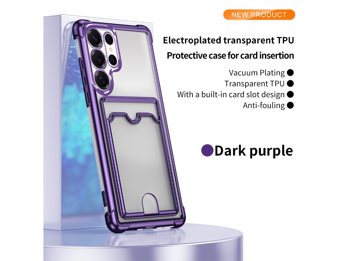 Capa Para Celular Samsung Com Proteção Contra Impactos Nos Quatro Cantos E Revestimento Eletroplástico Transparente Macio.roxo, S24plus S24plus