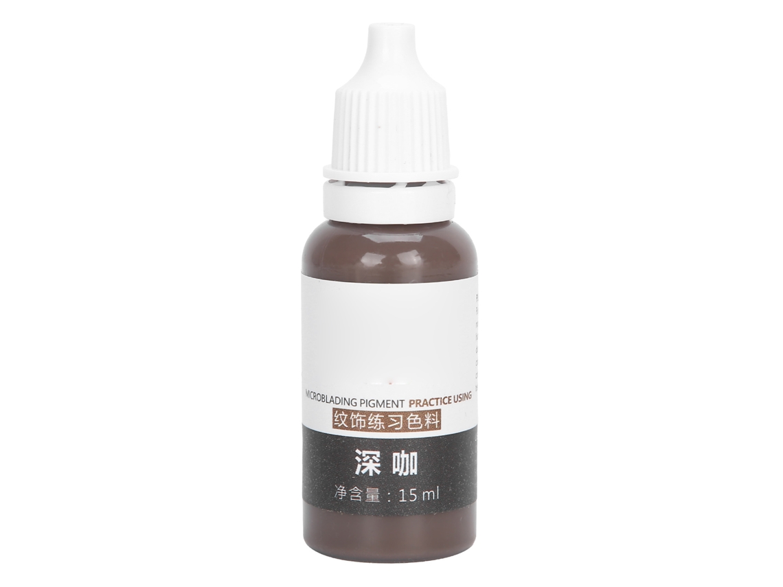 Pigmento De Tatuagem Para Sobrancelha E Eyeliner Microblading Tinta Semipermanente Prática Café Escuro 15ml