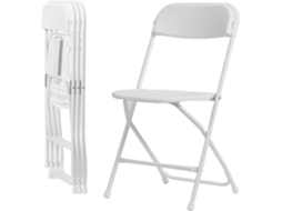 Conjunto 4 Cadeiras Dobráveis De Plástico, Para Casa, Varanda, Jardim, Pátio Encontros Ao Livre. Suportam 160