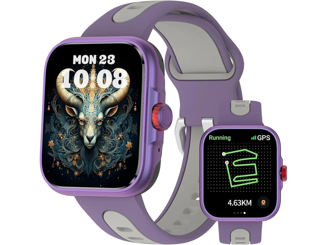 Smartwatch Bestvite com rastreador de condicionamento físico, Alexa integrada, GPS, tela AMOLED de 1,78", à prova d'água IP68, Bluetooth, chamadas e monitor de frequência cardíaca