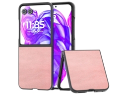 Capa Para Celular Motorola Razr 50 Ultra Em Pu Com Textura De Couro Bovino