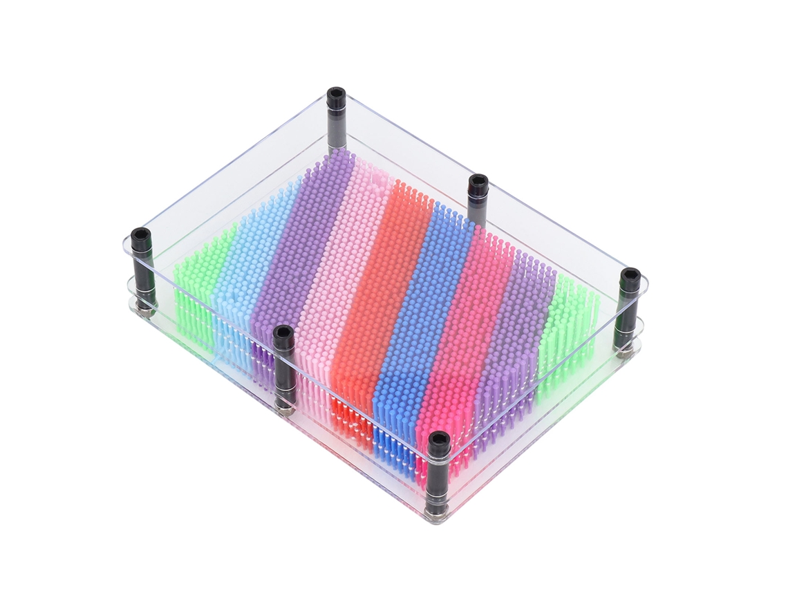 Mali brinquedo de Arte com Pinos 3d Plástico Colorido Quadro de Pinos Escultura Jogo Estimula Criatividade