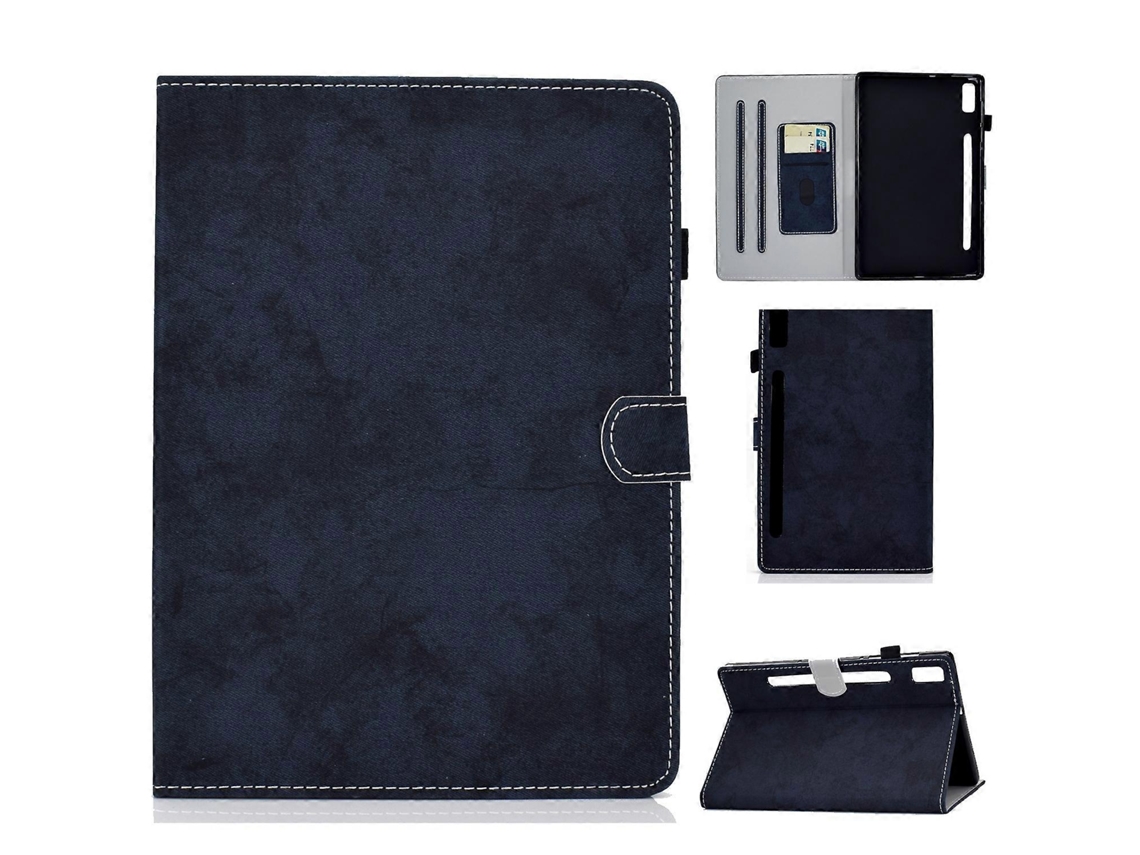 Capa Protetora Para Tablet Lenovo Tab P11 Pro Gen 2 Com Textura De Tecido E Estilo Mármore Em Pu